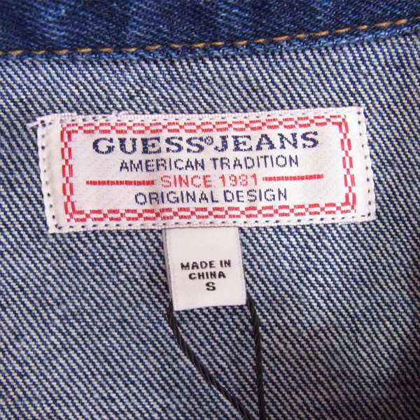 Guess ゲス 20SS MK1D8981WS ウィンダンシー WIND AND SEA Oversized Triangle ロゴ デニム ジャケット インディゴブルー系 S【新古品】【未使用】【中古】