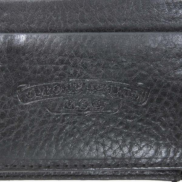 CHROME HEARTS クロムハーツ（原本無） WAVE CROSS BALL WALLET ウェーブ ウォレット クロス ボタン 財布 ブラック系【中古】