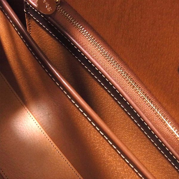 大峡製鞄 オオバセイホウ 1135 ダレスバッグ ブリティッシュブライドル バッグ ブラウン系【極上美品】【中古】