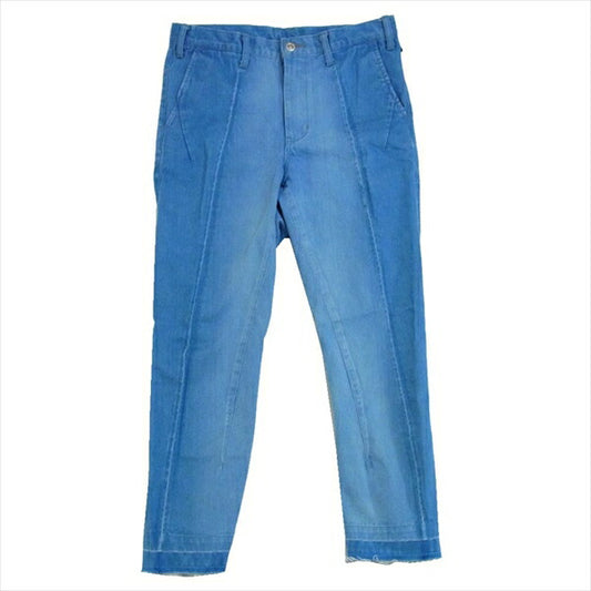 ポリクアント 裾切りっぱなし デニム スラックスパンツ スラックス デニム パンツ  ブルー系 2【中古】