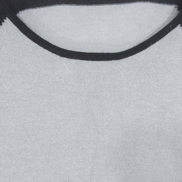 ISAMUKATAYAMA BACKLASH イサムカタヤマバックラッシュ ニット生地 七分丈 Tシャツ ラグラン ニットカットソー カットソー 灰×黒系 灰×黒系 表記無し【中古】