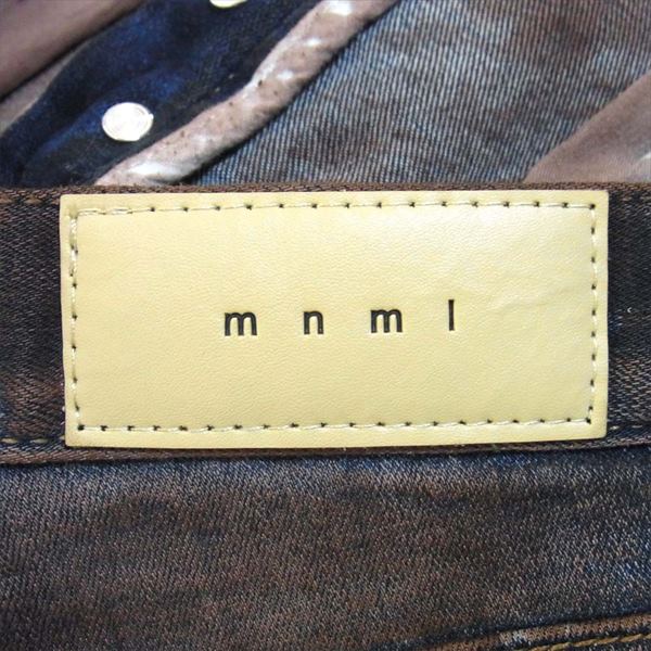 ミニマル 汚し ダメージ加工 裾ジップ デニムパンツ ダメージ デニム パンツ インディゴブルー系 インディゴブルー系 30【中古】