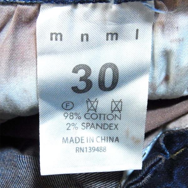 ミニマル 汚し ダメージ加工 裾ジップ デニムパンツ ダメージ デニム パンツ インディゴブルー系 インディゴブルー系 30【中古】