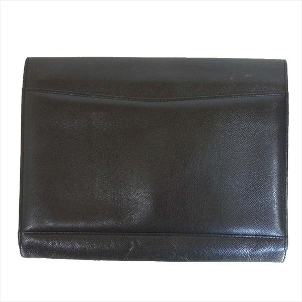 YVES SAINT LAURENT イヴサンローラン レザー クラッチバッグ クラッチ レディース バッグ ブラック系 ブラック系【中古】