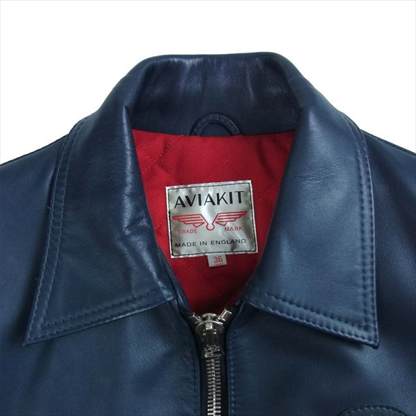 Lewis Leathers ルイスレザー CORSAIR COWHIDE コルセア カウハイド レザー ライダース ジャケット ネイビー系 36【美品】【中古】