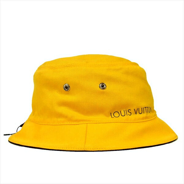 LOUIS VUITTON ルイ・ヴィトン M76209 シャポー モノグラム デニム リバーシブル バケット 黒 × 黄色【新古品】【未使用】【中古】