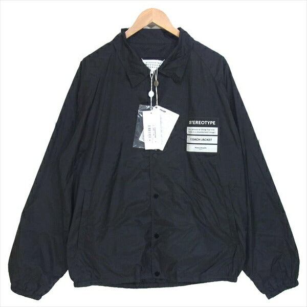 MAISON MARGIELA メゾンマルジェラ 19SS S50AM0358 フロントパッチ ナイロン コーチ ナイロンジャケット 黒系 52【新古品】【未使用】【中古】