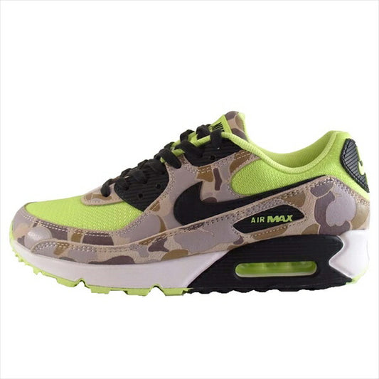 NIKE ナイキ CW4039 300 AIR MAX 90 SP GREEN CAMO エアマックス ダックカモ スニーカー ライトグリーン系 27.5cm【美品】【中古】