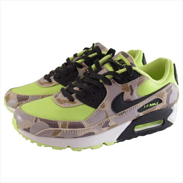 NIKE ナイキ CW4039 300 AIR MAX 90 SP GREEN CAMO エアマックス ダックカモ スニーカー ライトグリーン系 27.5cm【美品】【中古】
