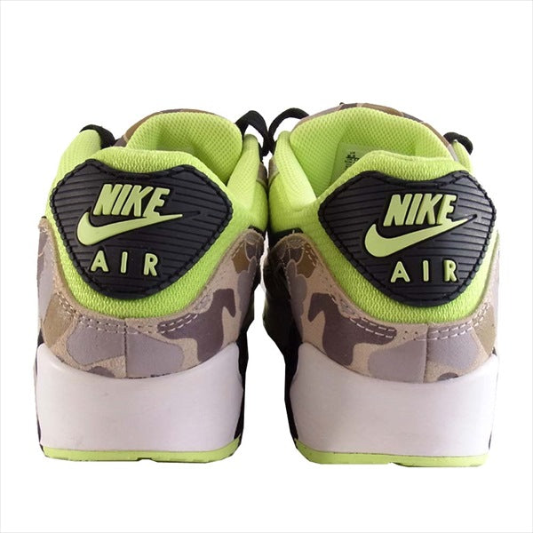 NIKE ナイキ CW4039 300 AIR MAX 90 SP GREEN CAMO エアマックス ダックカモ スニーカー ライトグリーン系 27.5cm【美品】【中古】
