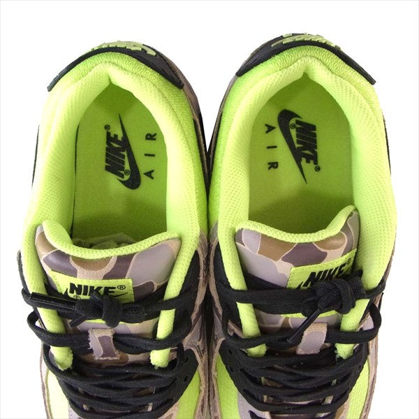 NIKE ナイキ CW4039 300 AIR MAX 90 SP GREEN CAMO エアマックス ダックカモ スニーカー ライトグリーン系 27.5cm【美品】【中古】