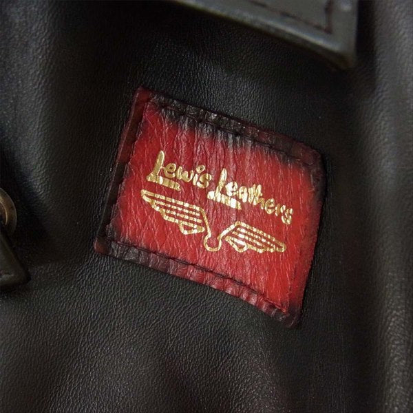 Lewis Leathers ルイスレザー Bermuda バミューダ カスタム CLIXジップ ダブル ライダース ジャケット ブラウン系 38【中古】