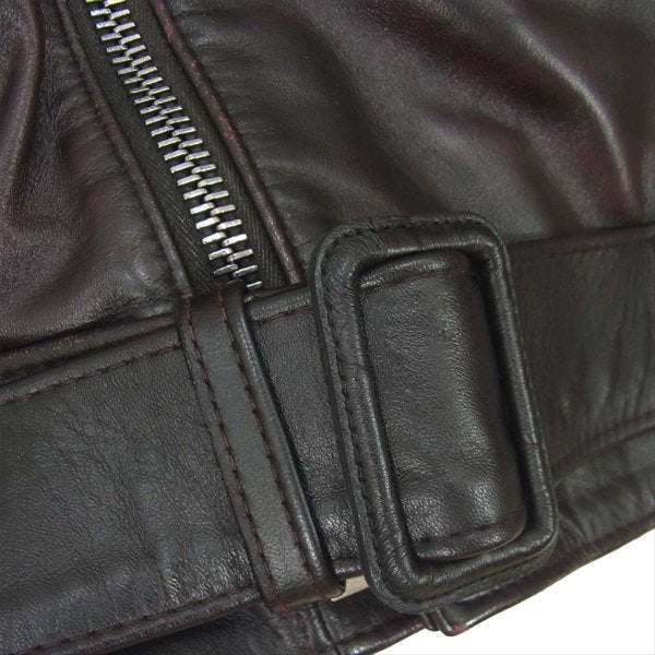 Lewis Leathers ルイスレザー Bermuda バミューダ カスタム CLIXジップ ダブル ライダース ジャケット ブラウン系 38【中古】