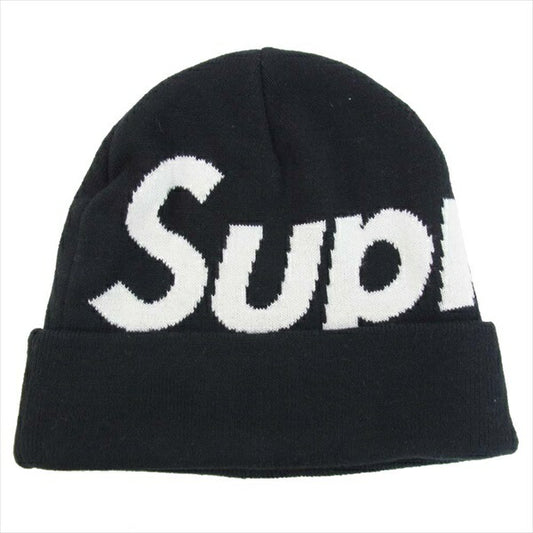 Supreme シュプリーム 16AW Big Logo Beanie カシミヤ混 ビッグロゴ ビーニー ニットキャップ 帽子 ブラック系  ブラック系【中古】