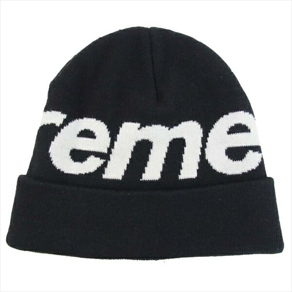 Supreme シュプリーム 16AW Big Logo Beanie カシミヤ混 ビッグロゴ ビーニー ニットキャップ 帽子 ブラック系  ブラック系【中古】