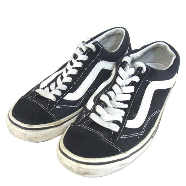 VANS バンズ 訳難あり V36OG 50th Anniversary 周年限定 OLD SCHOOL オールドスクール スニーカー 黒系 黒系 US9【中古】
