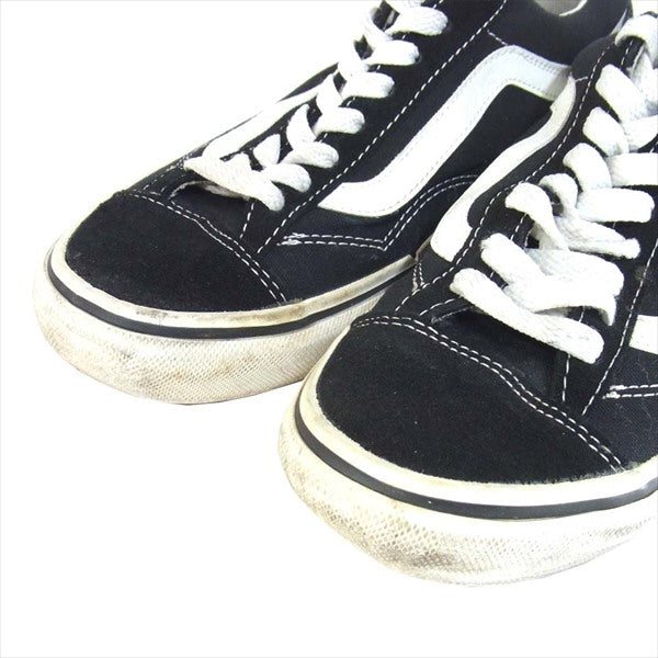 VANS バンズ 訳難あり V36OG 50th Anniversary 周年限定 OLD SCHOOL オールドスクール スニーカー 黒系 黒系 US9【中古】