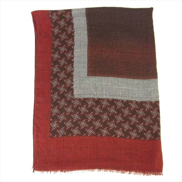 GUCCI グッチ 大判 ストール レッド系  レッド系【中古】