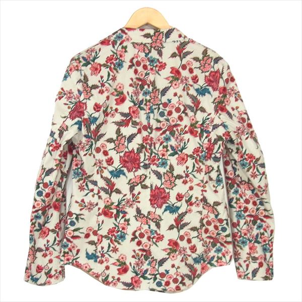 GUCCI グッチ 国内正規 342377 Z4623 フラワープリント ストレッチ シャツ ジャケット グレー系 44【美品】【中古】