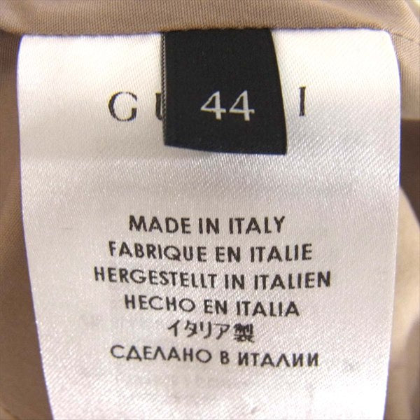 GUCCI グッチ 国内正規 342377 Z4623 フラワープリント ストレッチ シャツ ジャケット グレー系 44【美品】【中古】