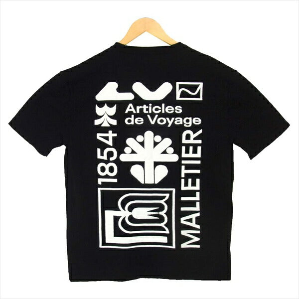 LOUIS VUITTON ルイ・ヴィトン 国内正規 1A7QUO 20SS グラフィック インターシャ Tシャツ ブラック系 M【中古】