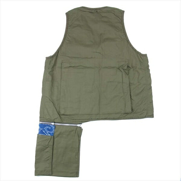 VISVIM ビズビム 20SS 0220905013010 PILAR FISHERMAN VEST フィッシャーマン ベスト ベスト ジレ カーキ(オリーブグリーン)系 1【美品】【中古】
