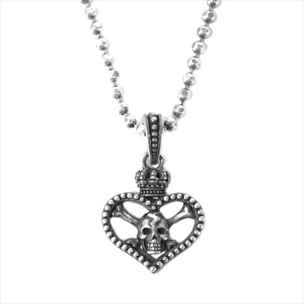 Justin Davis ジャスティンデイビス HEARTINSKULL ハートスカルネックレス 925 ネックレス  シルバー【中古】