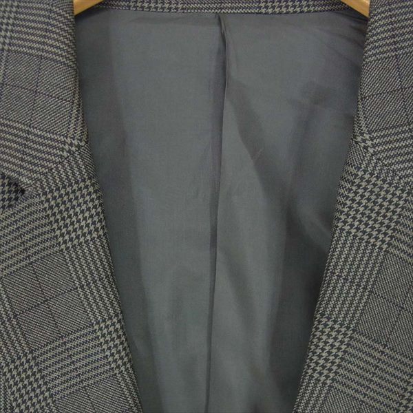 UNDERCOVER アンダーカバー 19SS UCW4104 袖レザー チェック テーラード ジャケット グレー系 1【極上美品】【中古】