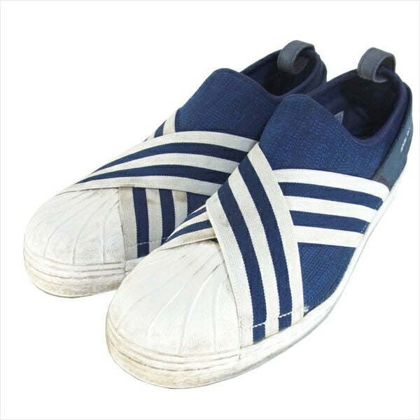 adidas アディダス ホワイトマウンテニアリング WhiteMountaineering BY2879 WM スーパースター スリップ オン スニーカー ネイビー系  ネイビー系 28.5cm【中古】