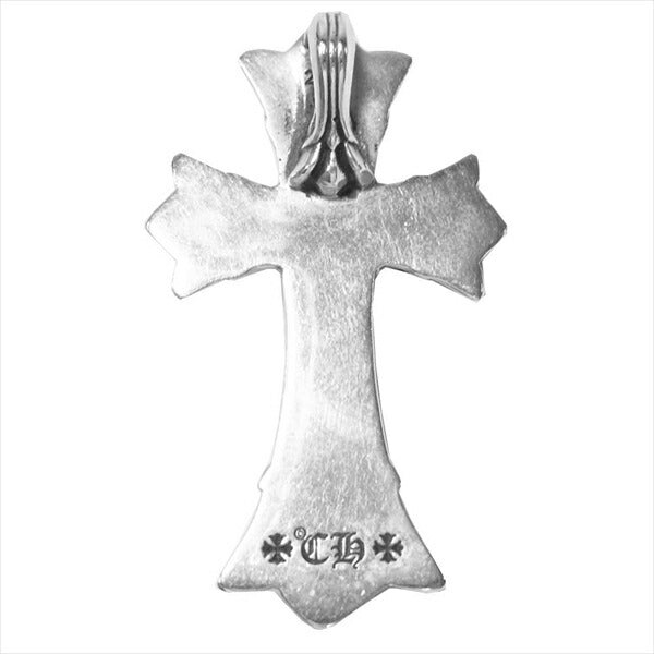 CHROME HEARTS クロムハーツ（原本有） 国内正規店原本付属 ダブル CHクロス パヴェダイヤ ペンダントトップ シルバー【中古】