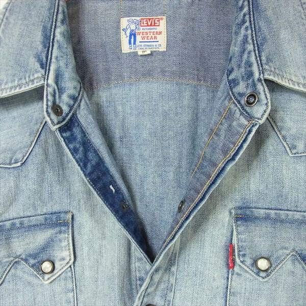 Levi's リーバイス PC9-07205-0036 復刻 サドルマン ウエスタン デニムシャツ インディゴブルー系 M【中古】