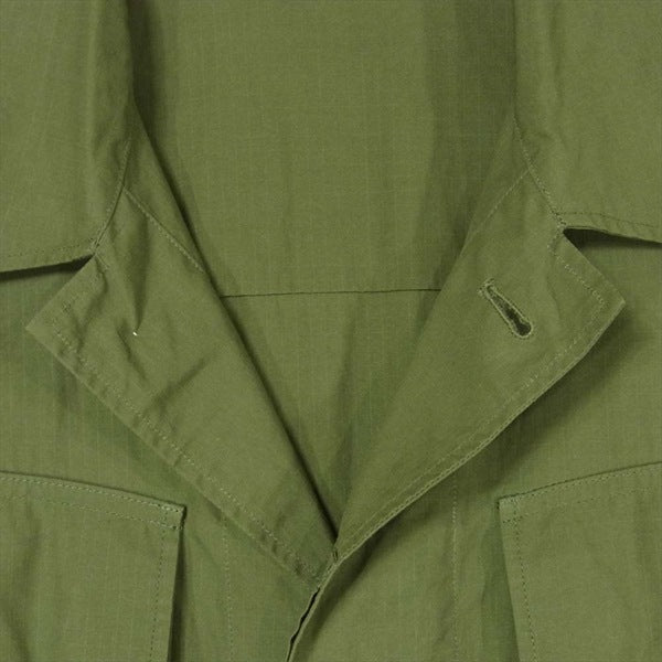 AURALEE オーラリー 17SS A7SJ01FR WASHED FINX RIPSTOP FATIGUE JACKET ウォッシュド フィンクス リップストップ ファティーグ ジャケット カーキ(オリーブグリーン)系 4【中古】