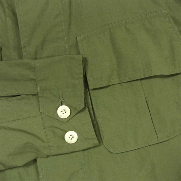 AURALEE オーラリー 17SS A7SJ01FR WASHED FINX RIPSTOP FATIGUE JACKET ウォッシュド フィンクス リップストップ ファティーグ ジャケット カーキ(オリーブグリーン)系 4【中古】