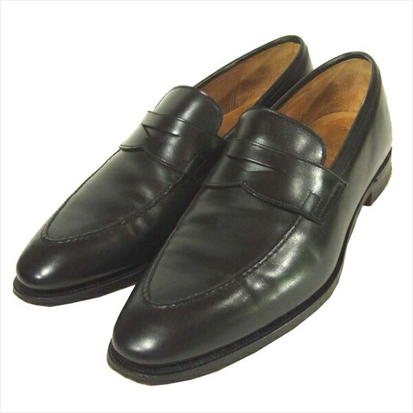 CROCKETT&JONES クロケットアンドジョーンズ  SYDNEY 5351-12 last 341 ペニー ローファー シューズ ブラック系 8E【中古】
