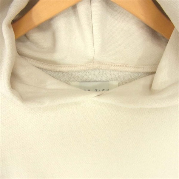 レスティエン CROPPED HOODIE 無地 フーディー プルオーバー パーカー オフホワイト系 オフホワイト系 M【中古】