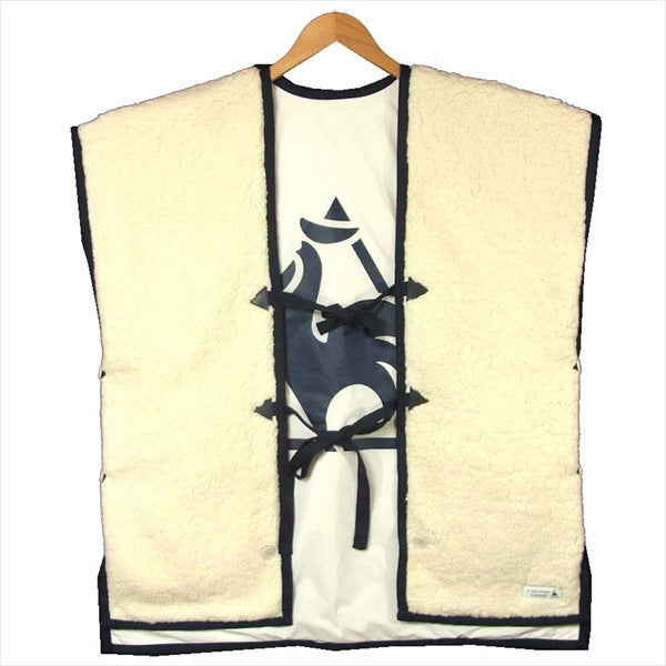 le coq sportif ルコックスポルティフ × ナオオオカワ NAO OKAWA リバーシブル ボア ガウン レディース ジャケット オフホワイト系 オフホワイト系 F【美品】【中古】