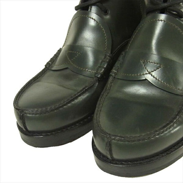 JIL SANDER ジルサンダー ローファー ドッキング サイドジップ ブーツ モスグリーン系 40【美品】【中古】