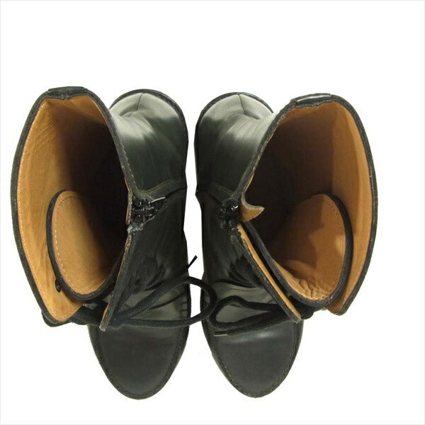 JIL SANDER ジルサンダー ローファー ドッキング サイドジップ ブーツ モスグリーン系 40【美品】【中古】