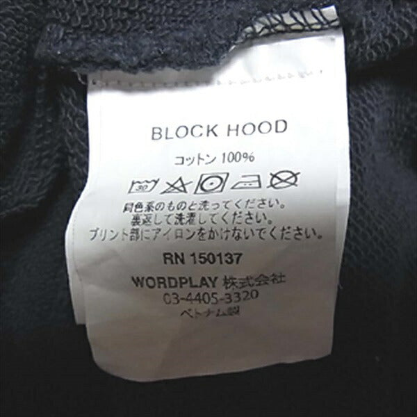 PALACE パレス 18SS BLOCK HOOD ブロック フーディ パーカー 紺系 M【中古】