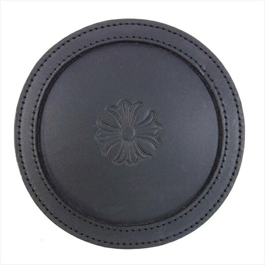 CHROME HEARTS クロムハーツ（原本無） 601035060 CULINARY COASTER CH PLUS CH プラス レザー コースター ブラック系【美品】【中古】
