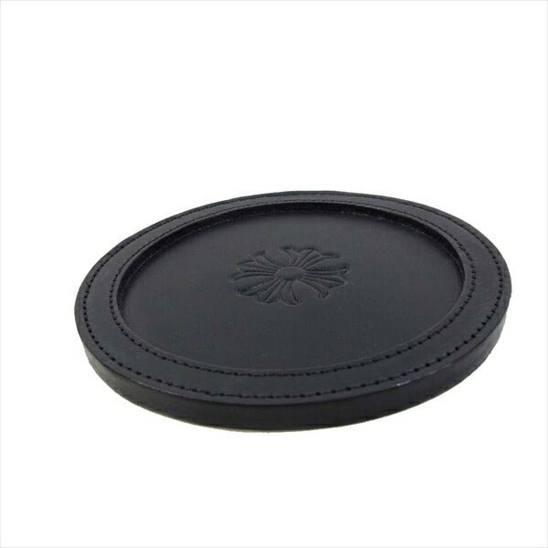 CHROME HEARTS クロムハーツ（原本無） 601035060 CULINARY COASTER CH PLUS CH プラス レザー コースター ブラック系【美品】【中古】