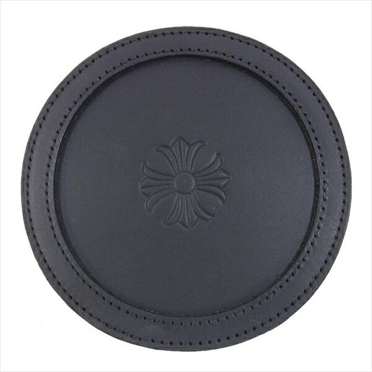 CHROME HEARTS クロムハーツ（原本無） 極美品 601035060 CULINARY COASTER CH PLUS  CH プラス レザー コースター ブラック系【美品】【中古】