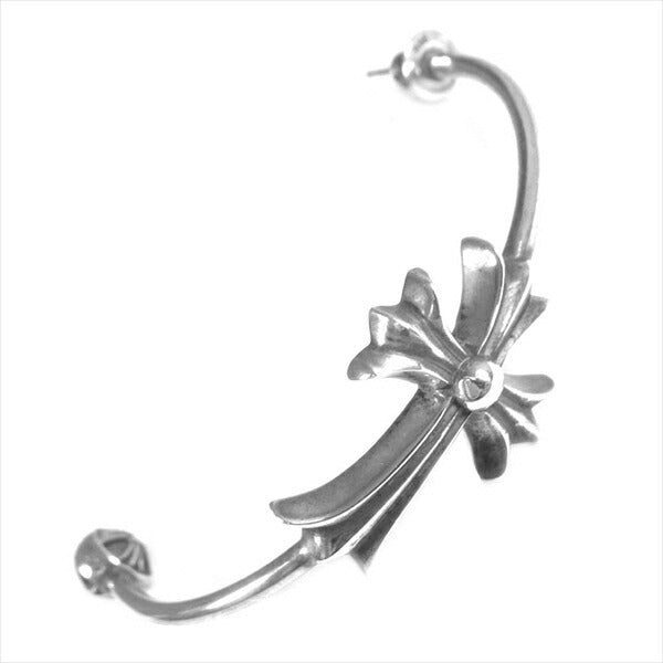 CHROME HEARTS クロムハーツ（原本無） 204125001 Skinny Bangle Tiny Cross Hoop スキニー バングル タイニー CHクロス フープ ピアス シルバー【中古】