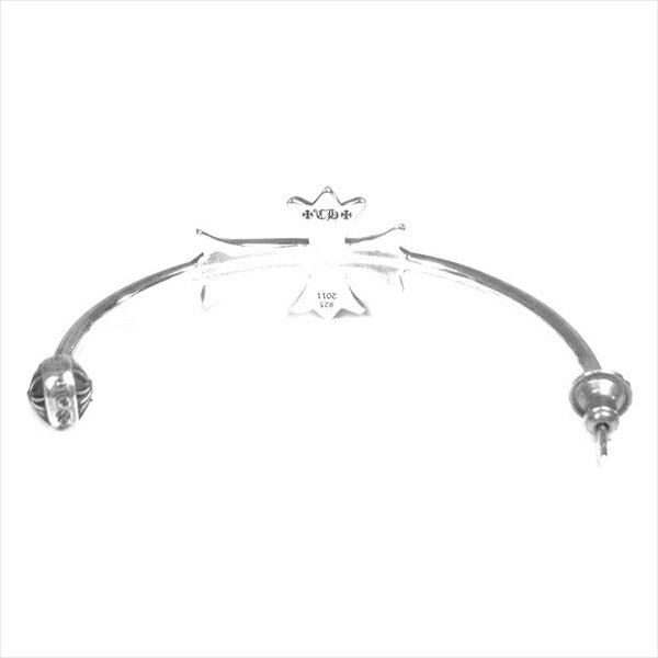 CHROME HEARTS クロムハーツ（原本無） 204125001 Skinny Bangle Tiny Cross Hoop スキニー バングル タイニー CHクロス フープ ピアス シルバー【中古】