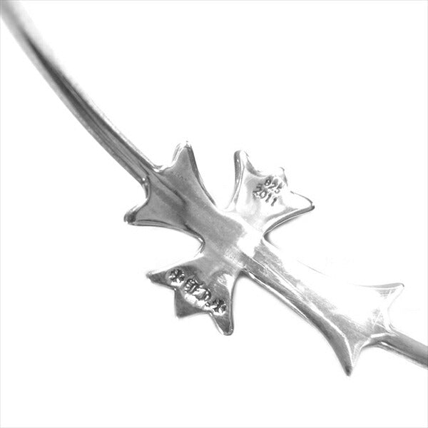 CHROME HEARTS クロムハーツ（原本無） 204125001 Skinny Bangle Tiny Cross Hoop スキニー バングル タイニー CHクロス フープ ピアス シルバー【中古】