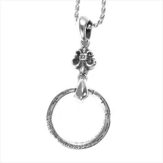 CHROME HEARTS クロムハーツ（原本無） CHARM EYEWEAR LOOP BS FLEUR NTFL アイウェア ループ フレア ネックレス シルバー 全長66cm程度【中古】