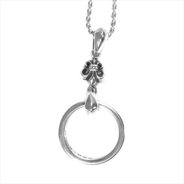 CHROME HEARTS クロムハーツ（原本無） CHARM EYEWEAR LOOP BS FLEUR NTFL アイウェア ループ フレア ネックレス シルバー 全長66cm程度【中古】