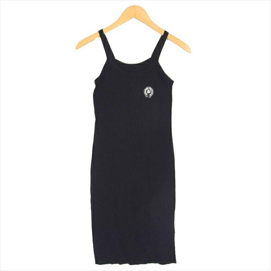 CHROME HEARTS クロムハーツ（原本無） 未使用 ベラハディッド BELLA HD 401657806 THE B TANK RS CRS STRIPE タンク クロス ストライプ ワンピース 黒系 M【極上美品】【中古】