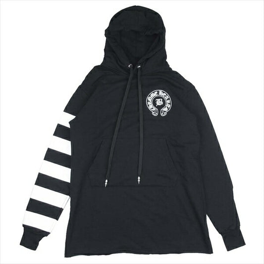 CHROME HEARTS クロムハーツ（原本無） 極美品 ベラハディッド BELLA HD PLVR イニシャル刺繍 バック ロゴプリント プルオーバー パーカー フーディ レディース パーカー ブラック系 S【美品】【中古】