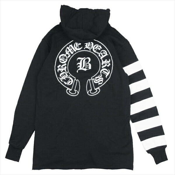 CHROME HEARTS クロムハーツ（原本無） 極美品 ベラハディッド BELLA HD PLVR イニシャル刺繍 バック ロゴプリント プルオーバー パーカー フーディ レディース パーカー ブラック系 S【美品】【中古】